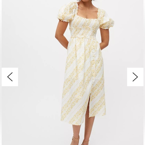 For Love And Lemons Dresses & Skirts - For Love & Lemons Lucie Smocked Midi Dress